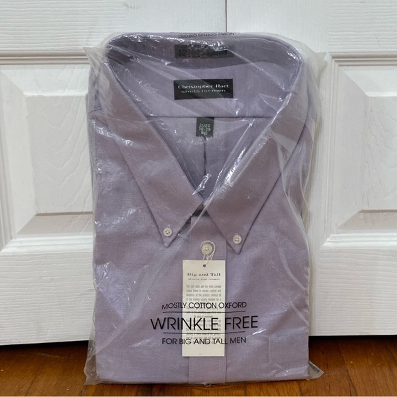 NWT Christopher Hart Light Purple Button Down Shirt Big  21-22 38-39 - Picture 9 of 9